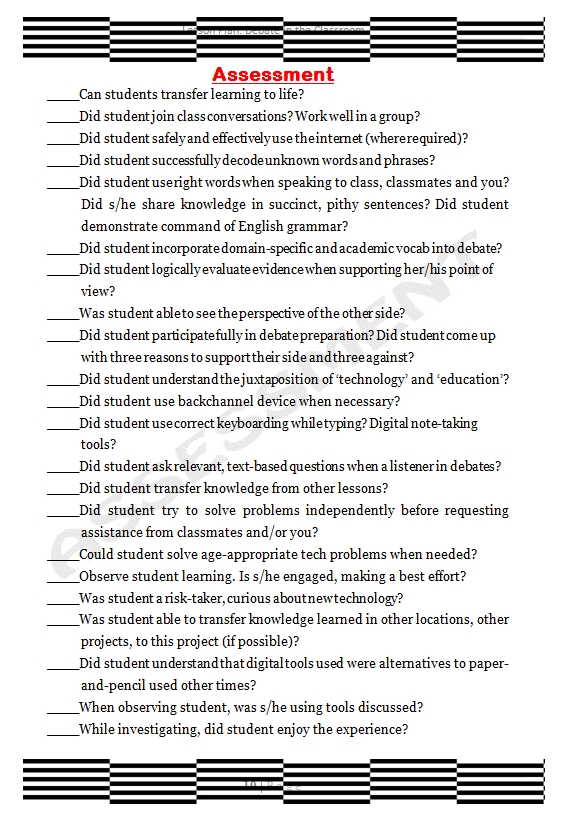 Debate Lesson Plan Structured Learning